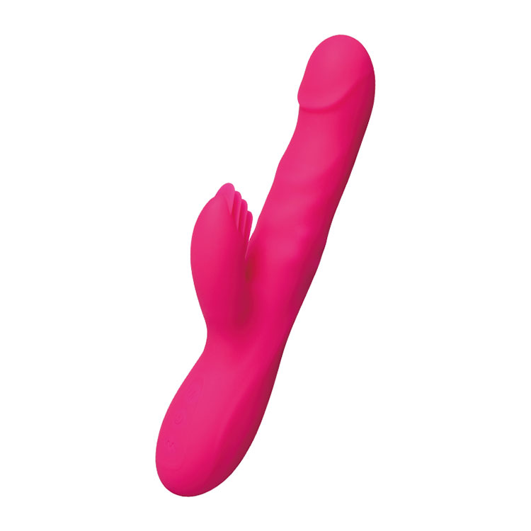 Vibrador de coelho impulso com contas giratórias